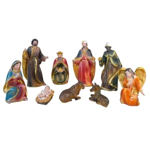 NACIMIENTO 9 PIEZAS 17CM NAVIDAD BELÉN ESCENA PESEBRE FIGURAS